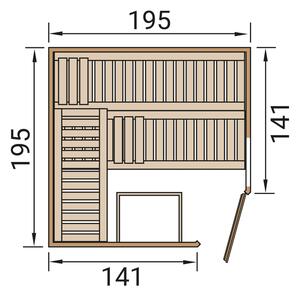 WEKA sauna CUBILIS 2