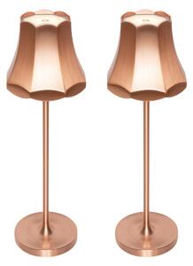 Sada 2 retro stolních lamp měděných dobíjecích IP44 - Granny