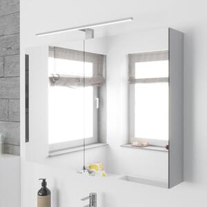 Zrcadlová skříňka do koupelny Lodge o šířce 90 cm, se dvěma dvířky a vestavěným LED osvětlením