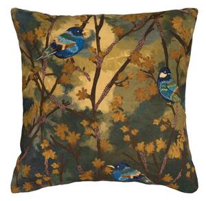 Povlak ART NATURE blue birds zelenomodrá 45 x 45 cm