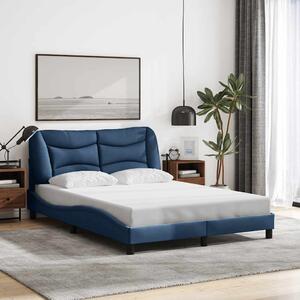 Rám postele bez matrace Hvar modrý 140 x 190 cm textil 3207771