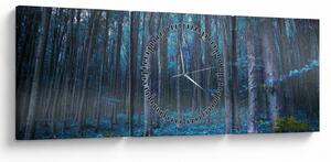 Obraz - Magický les (s hodinami) (90x30 cm)