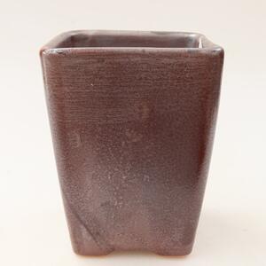 E-bonsai Keramická bonsai miska 8,5 x 8,5 x 11 cm hnědá
