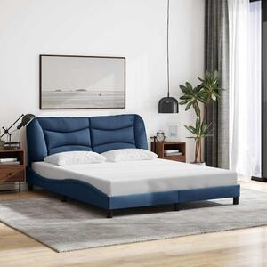 Rám postele bez matrace Hvar modrý 160 x 200 cm textil 3207785
