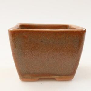 E-bonsai Keramická bonsai miska 6,5 x 6,5 x 5 cm hnědá