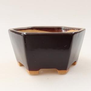 E-bonsai Keramická bonsai miska 10 x 9 x 5 cm hnědá