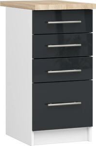AKORD Furniture Factory KS0POLIBIAGRAFPOL016, Bílá, 16 mm, 4 zásuvka/zásuvek, 460 mm, 400 mm, 850 mm