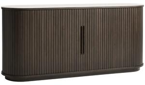 Unique Furniture Tmavá dubová komoda Enna 165 x 45 cm s keramickou deskou