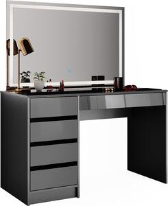 Toaletní stolek Vicco Sherry Antracit 120 cm se zrcadlem LED, Model 36839