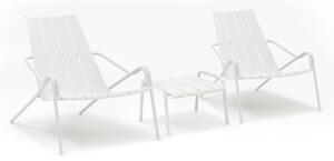 Set kovového zahradního nábytku v bílé barvě Ezeis Fleole