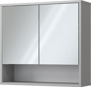Koupelnová zrcadlová skříňka Vicco Eliza Šedá 70 x 65 cm se 2 dvířky, Model 40695