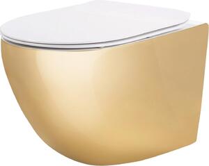 Závěsná Záchodová Mísa REA NFQ GOLD WHITE Gold