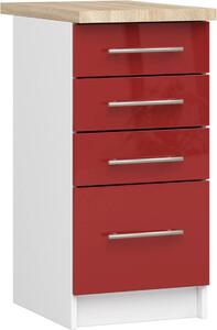 AKORD Furniture Factory KS0POLIBIACZERPOL016, Bílá, 16 mm, 4 zásuvka/zásuvek, 460 mm, 400 mm, 850 mm