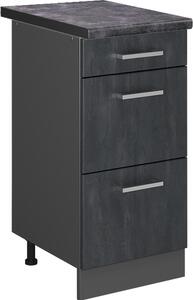 Spodní skříňka kuchyňské linky Vicco R-Line Černý beton 40 cm PD Antracit, Model 47602