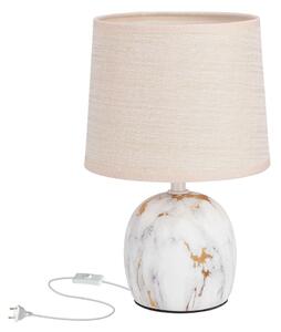 Krémová stolní lampa s textilním stínidlem (výška 25 cm) Adelina – Candellux Lighting