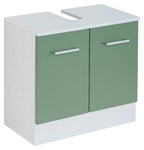 SKŘÍŇKA POD UMYVADLO, zelená, bílá, 60/56/35 cm Held - Koupelnové série, Online Only