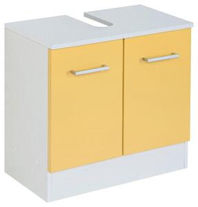 SKŘÍŇKA POD UMYVADLO, žlutá, bílá, 60/56/35 cm Held - Koupelnové série, Online Only