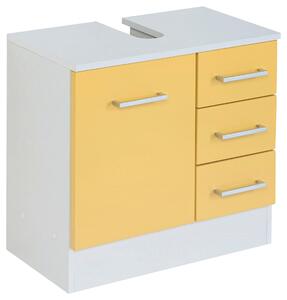 SKŘÍŇKA POD UMYVADLO, žlutá, bílá, 60/56/35 cm Held - Koupelnové série, Online Only