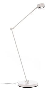 Stojací lampa Lindby Jyla, bílá, čočka, 4200K, GX53, železo