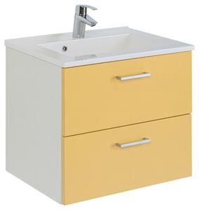 SKŘÍŇKA S UMYVADLEM, žlutá, bílá, 60 cm Held - Koupelnové série, Online Only