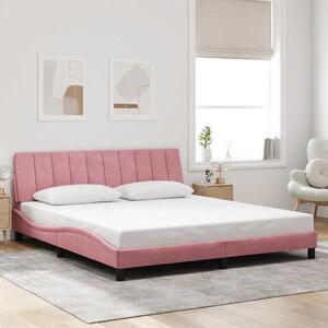 Rám postele bez matrace Hanko růžový 180x200 cm samet 3207866
