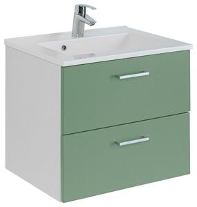 SKŘÍŇKA S UMYVADLEM, zelená, bílá, 60 cm Held - Koupelnové série, Online Only