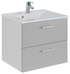 SKŘÍŇKA S UMYVADLEM, šedá, bílá, 60 cm Held - Koupelnové série, Online Only