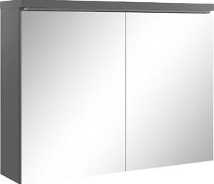 Badplaats Vysoká Koupelnová Skříňka Paso 80 x 20 x 60 cm - Černá - Zrcadlová Skříňka