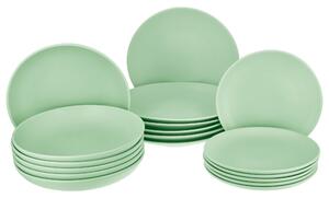Silvercrest® Jídelní servis Pastell, 18dílná sada, mintová (100408261)