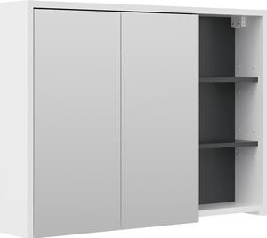 Koupelnová zrcadlová skříňka Vicco Viola Bílá/antracitová 100 x 75 cm, Model 33910