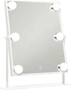 Hollywoodské kosmetické zrcátko UNIQ XL se 6 LED světly a dotykovou funkcí - bílé