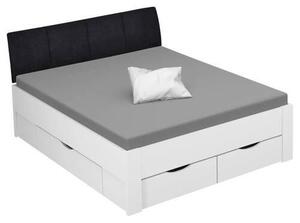 POSTEL S ÚLOŽNÝM PROSTOREM, 160/200 cm, bílá Xora - Manželské postele