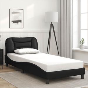 Rám postele bez matrace Hvar černý 80 x 200 cm umělá kůže 3207960