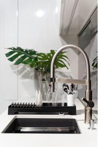 Černý odkapávač na nádobí Vialli Design Livio Duo
