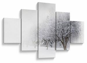 Obraz - Zimní alej (125x70 cm)
