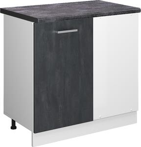 Rohová skříňka Vicco R-Line Černý beton 86 cm PD Antracit, Model 47581