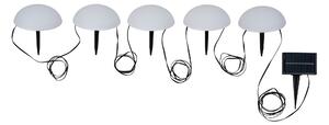 Livarno home Solární světelný LED řetěz, 5 LED (polokoule) (100389069001)