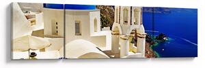Obraz - Santorini, Řecko (170x50 cm)