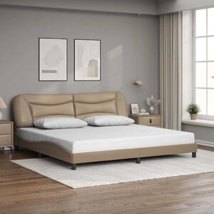 Rám postele bez matrace Hvar cappuccino 200x200 cm umělá kůže 3208027