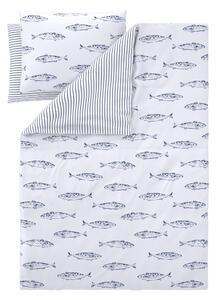 Livarno® Ložní povlečení Renforcé, 200 x 220 cm, 70 x 90 cm (ryby) (100406009001)