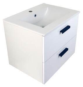 Koupelnová skříňka s keramickým umyvadlem Tivoli W 60 bílá