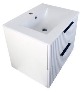 Koupelnová skříňka s keramickým umyvadlem Tina W 60 bílá