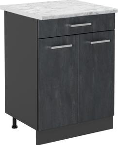 Spodní skříňka kuchyňské linky Vicco R-Line Černý beton 60 cm PD Mramor, Model 47477