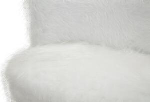 Bílá pohovka pro 2 osoby Urta, 134x54x77 cm