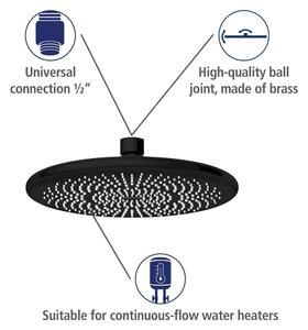Černý sprchový set z nerezové oceli 120 cm Water Saving – Wenko