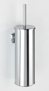 Nástěnná WC štětka z nerezové oceli v leskle stříbrné barvě Basic – Wenko