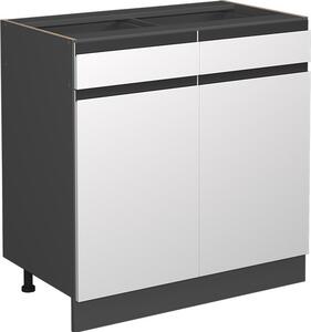 Spodní skříňka kuchyňské linky Vicco R-Line Bílá 80 cm Tvar J, bez pracovní desky, Model 39726