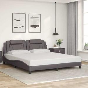 Rám postele Viana bez matrace šedý 180x200 cm umělá kůže 3208113
