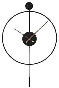 MPM Nástěnné kovové designové hodiny vzhkledu zavěšeného kruhového kyvadla E04.4286.90