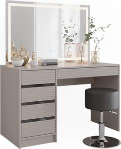 Toaletní stolek Vicco Sherry Kašmír 120 cm se zrcadlem LED a stoličkou, Model 51672